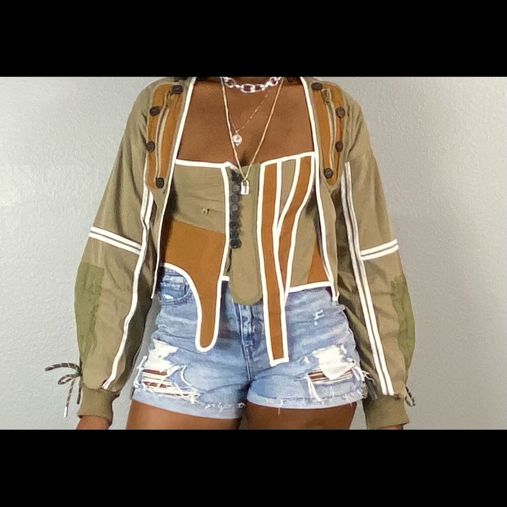 Zeena 2 Piece Lace up Jacket